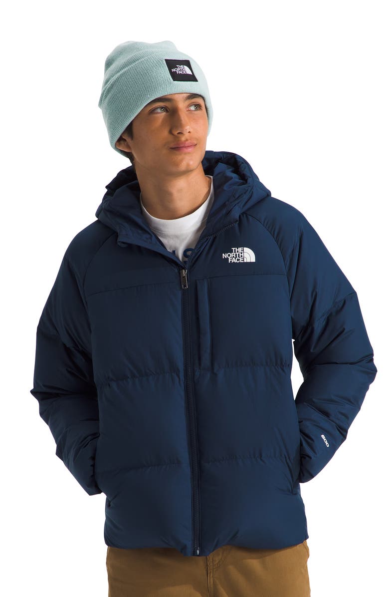 The North Face Kids' North 600-Fill-Power Down Hooded Jacket, Alternate, color, Summit Navy