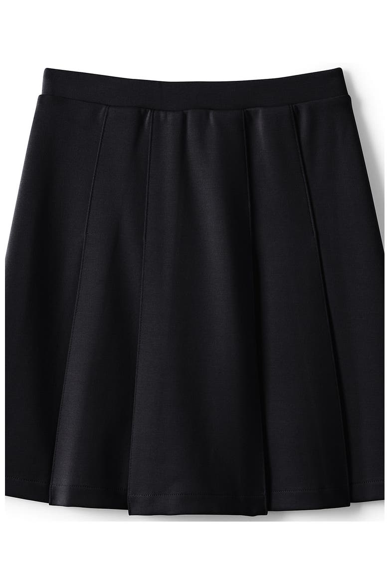 School Uniform Girls Ponte Pleat Skirt, Alternate, color, Black