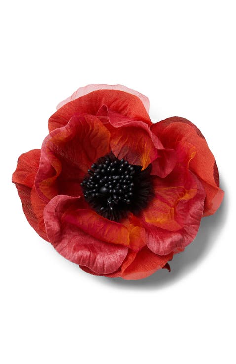 The Orange Poppy Floral Brooch