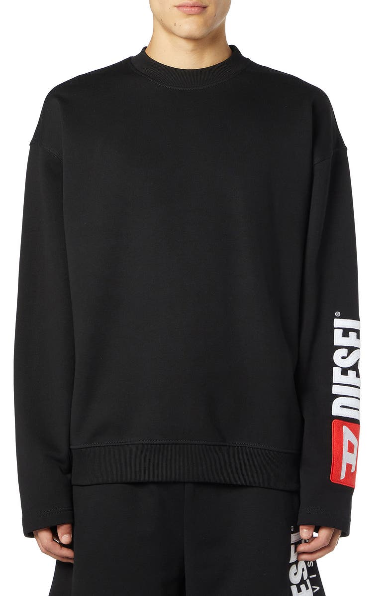 DIESEL<sup>®</sup> S-Boxt-NC-Div Sweatshirt, Main, color, Deep/ Black