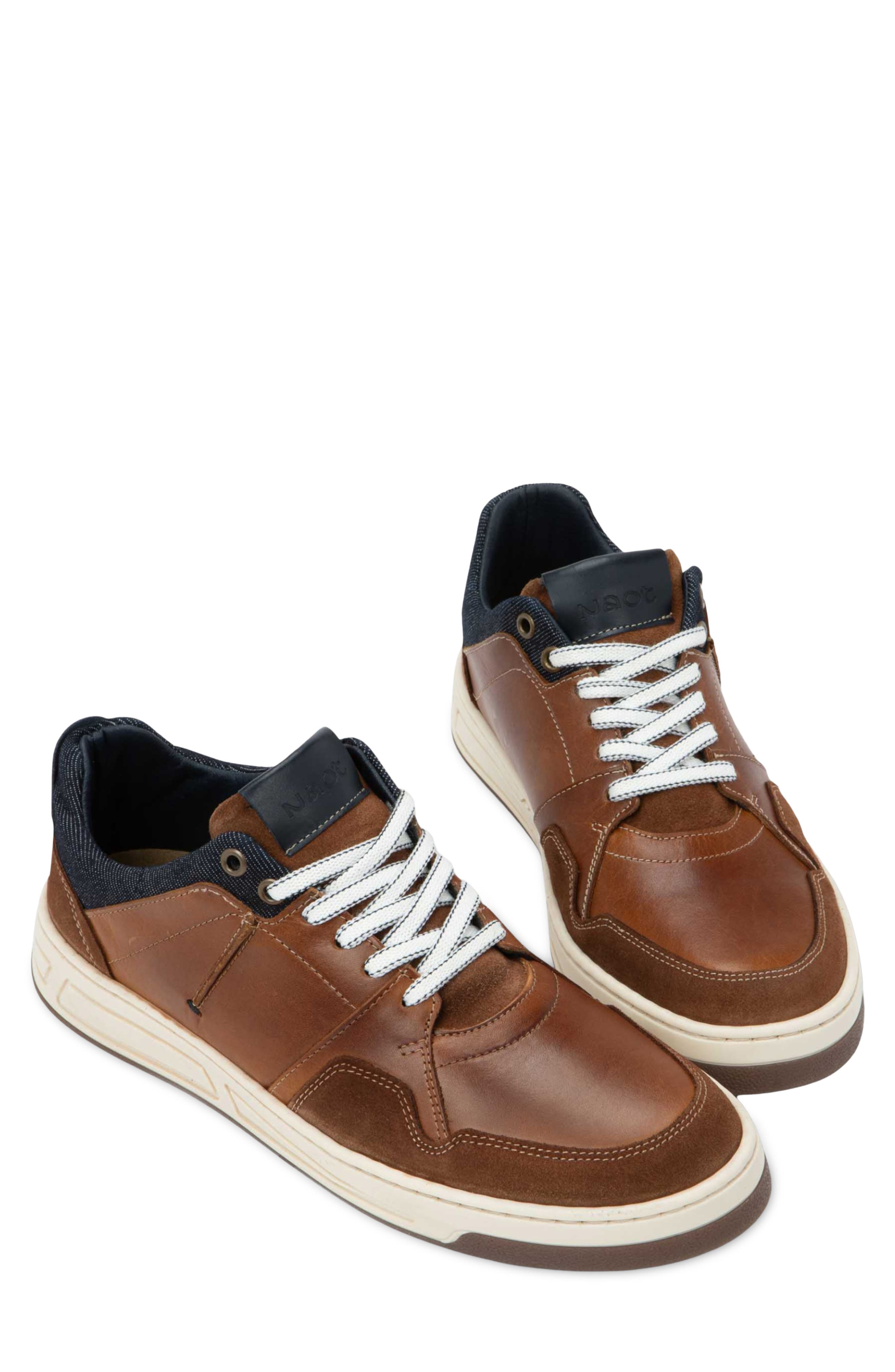 Speed Sneaker, Alternate, color, BROWN NAVY LEATHER COMBO