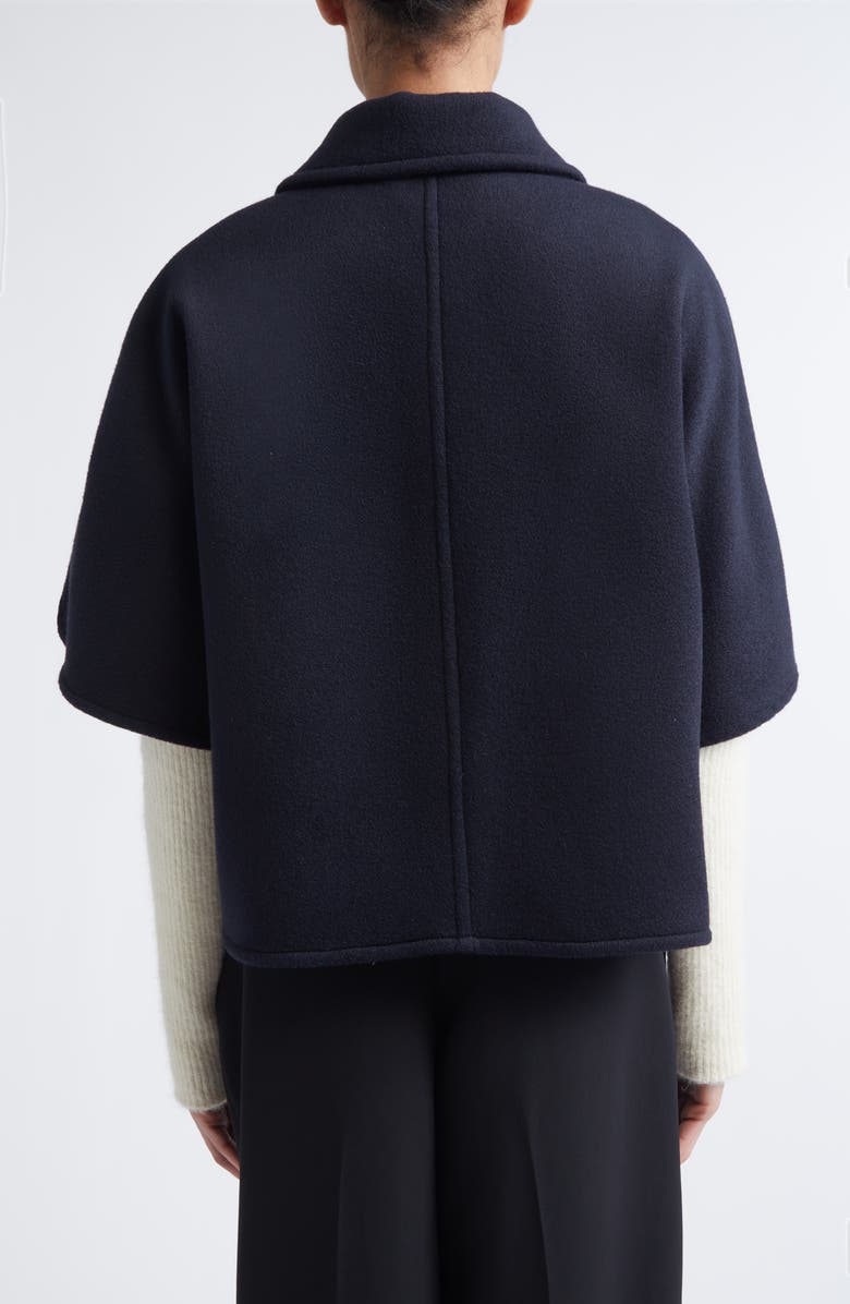 Max Mara Agile Alpaca, Wool & Silk Double Face Cape, Alternate, color, Ultramarine