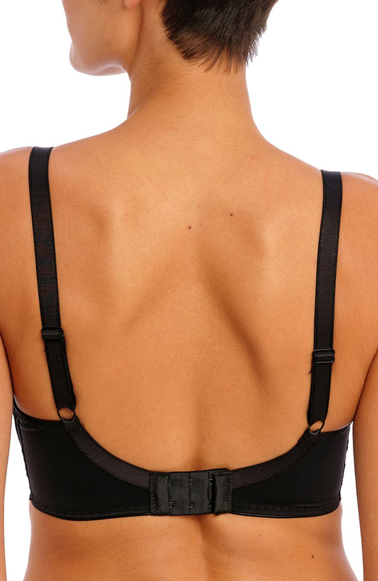 Freya Offbeat Underwire Demi Plunge Molded Bra, Alternate, color, Black