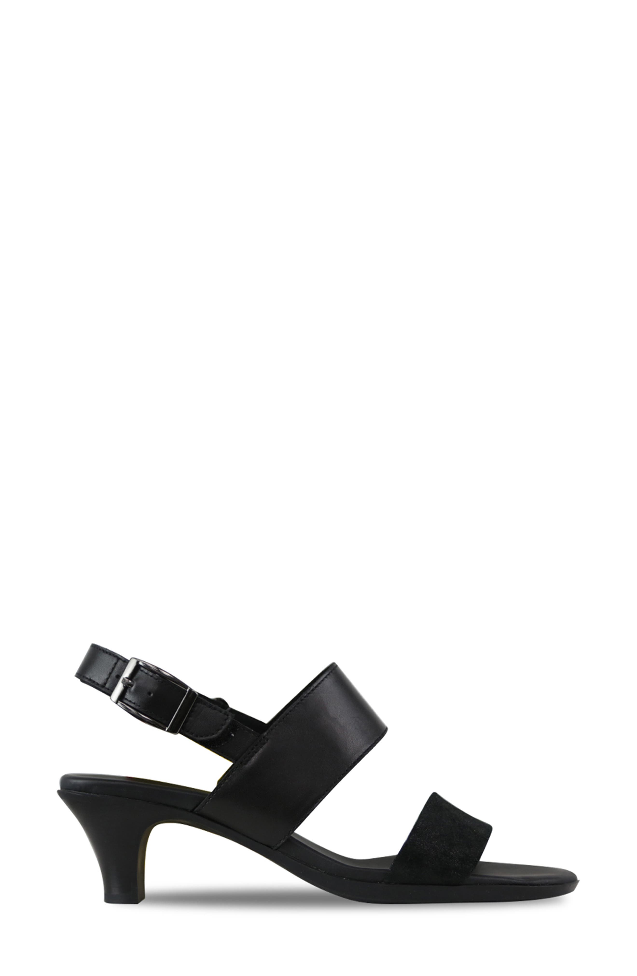 Munro Livia Slingback Sandal, Alternate, color, Black Shim