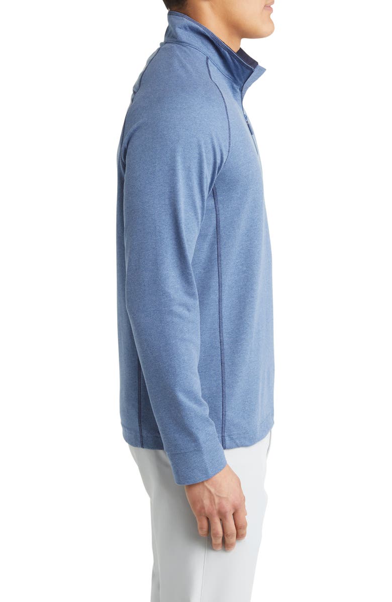 Johnston & Murphy XC4<sup>®</sup> Quarter Zip Piqué Performance Golf Pullover, Alternate, color, Blue