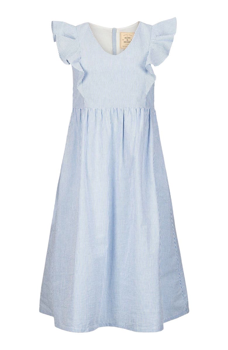Hope & Henry Women's Organic Seersucker Flutter Dress, Alternate, color, 
