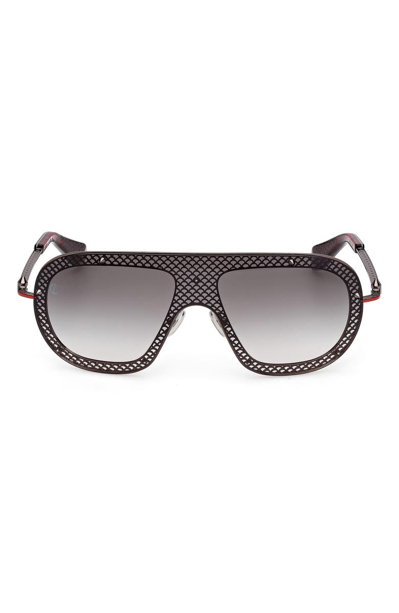 Christian Louboutin 130mm Shield Sunglasses, Main, color,