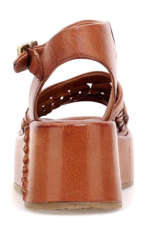 As98 A.s.98 Maddox Ankle Strap Platform Sandal In Whiskey
