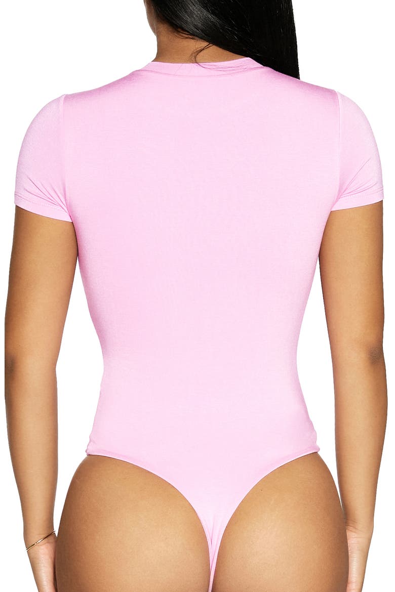 My Kinda T Party Short Sleeve Bodysuit, Alternate, color, PINK FROSTING