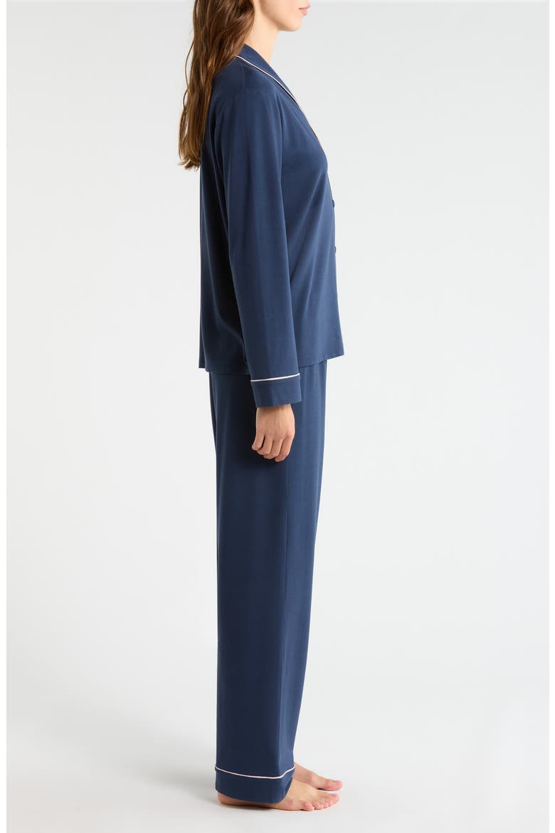 Slumberknit™ Pajamas, Alternate, color, DEEP BLUE/ DELICATE PINK