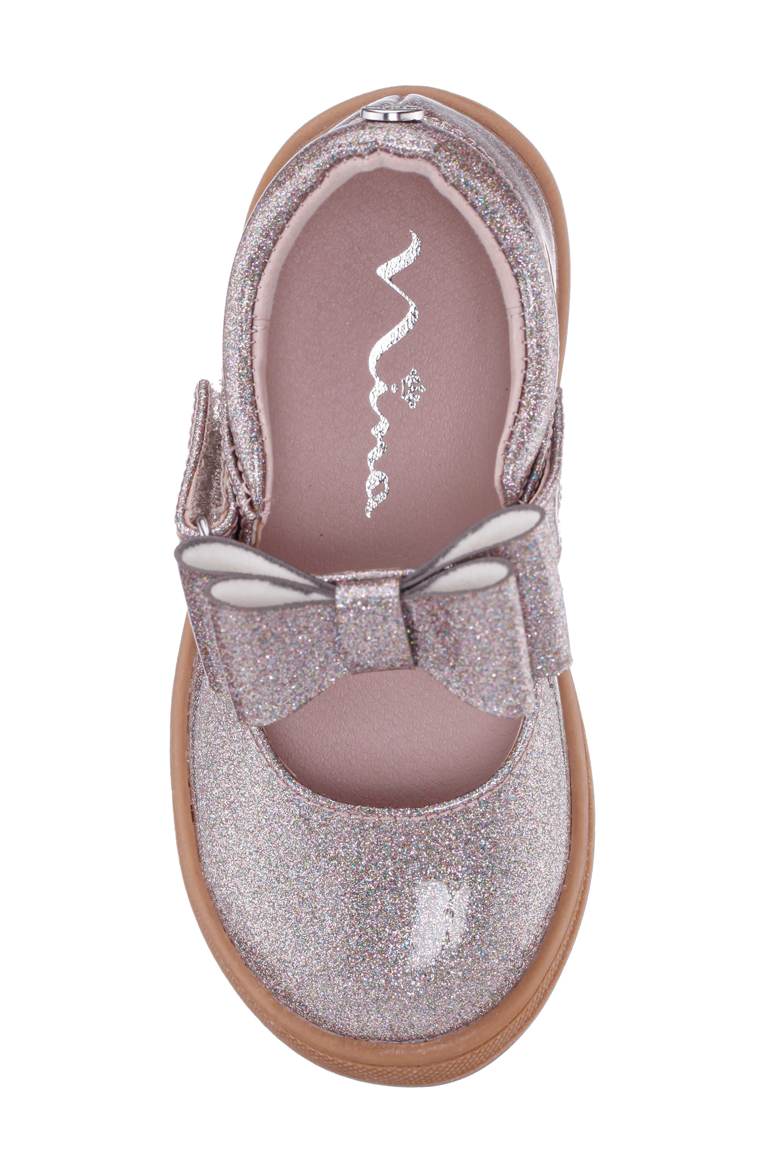 Nina Kids' Varga Glitter Mary Jane Flat, Alternate, color, Pink Multi Coated Glitter