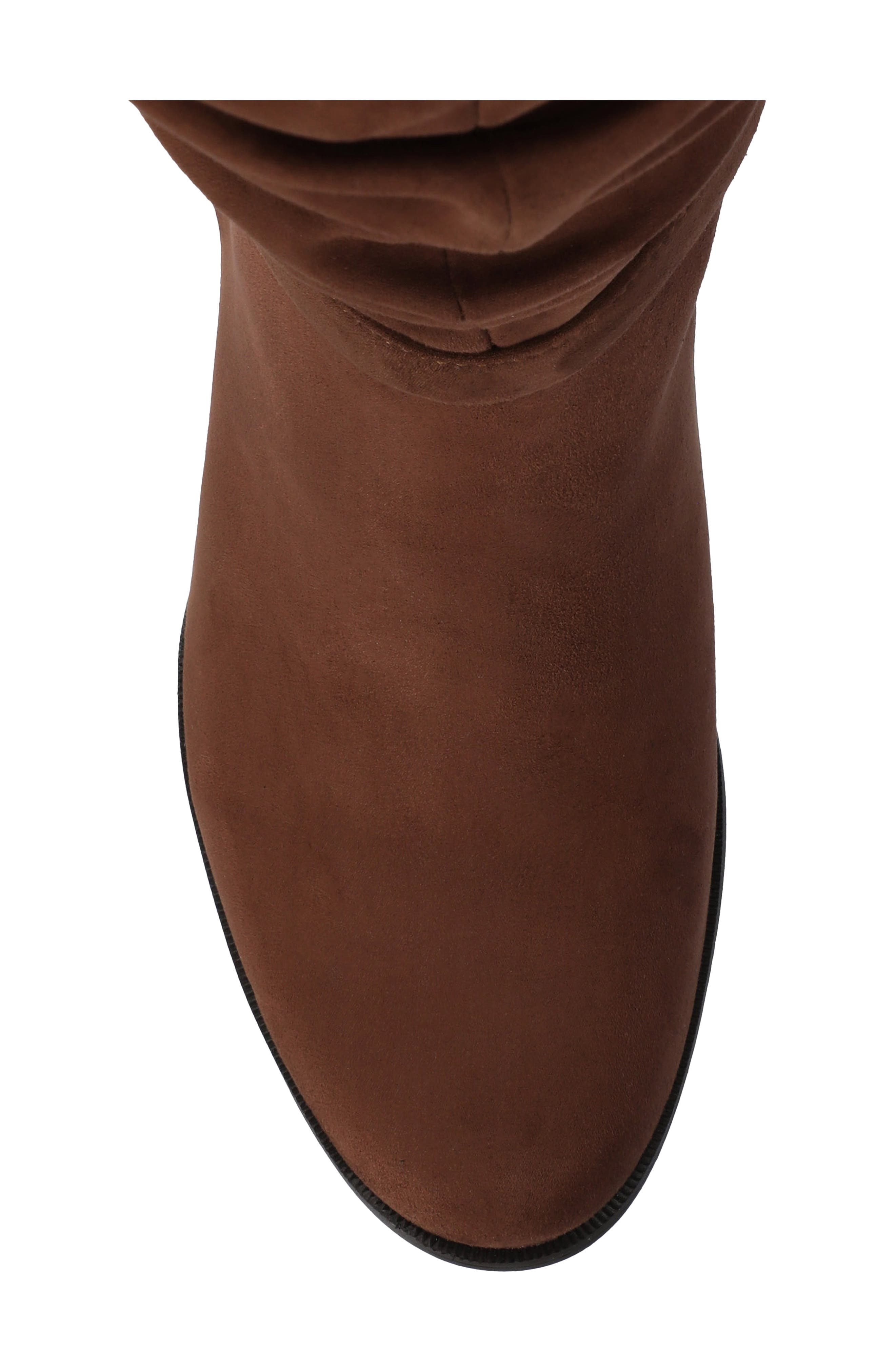 Fernanda Ruched Boot, Alternate, color, CHOCOLATE SUEDE
