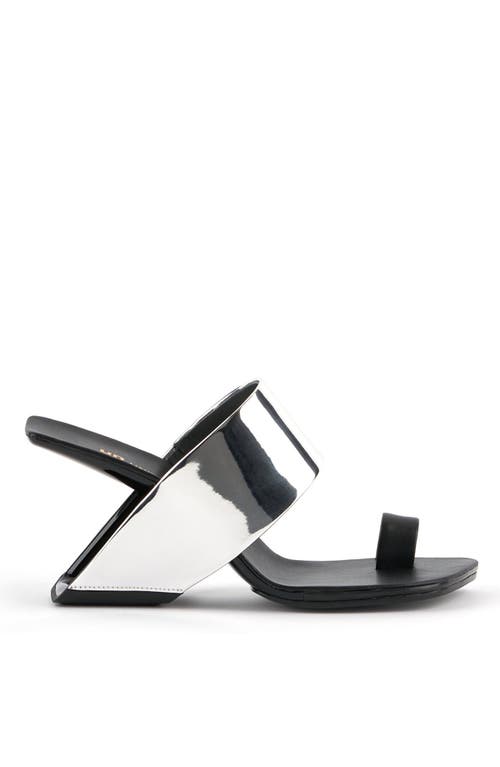 United Nude Loop Toe Hi Sandals In Silver
