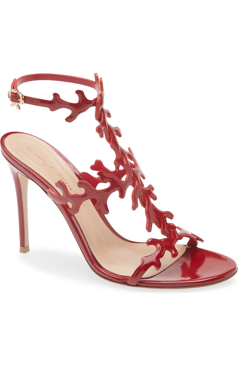 Gianvito Rossi Ocean Ankle Strap Sandal, Main, color, Rouge