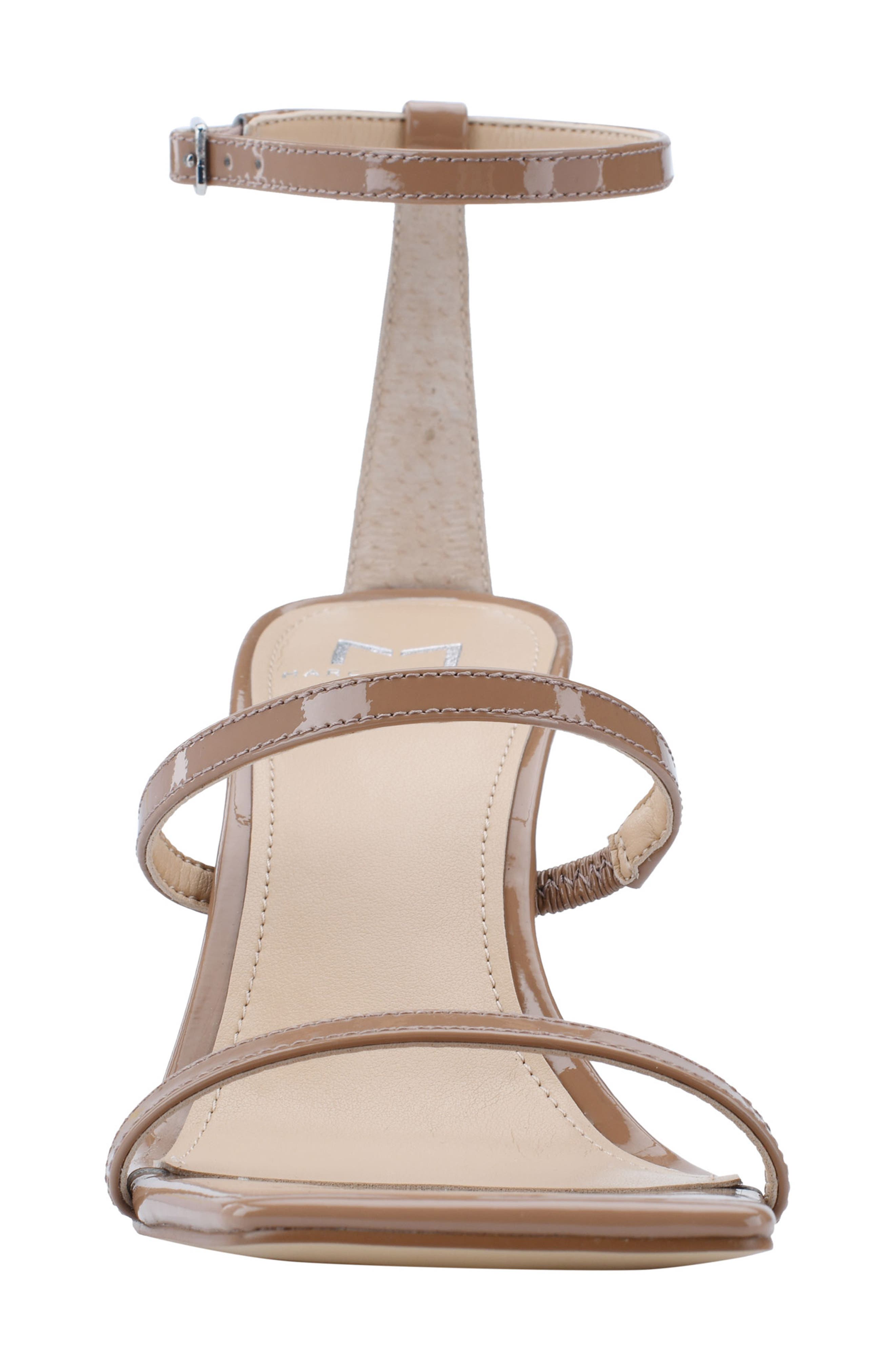 Marc Fisher LTD Dalida Strappy Sandal, Alternate, color, Light Natural Patent