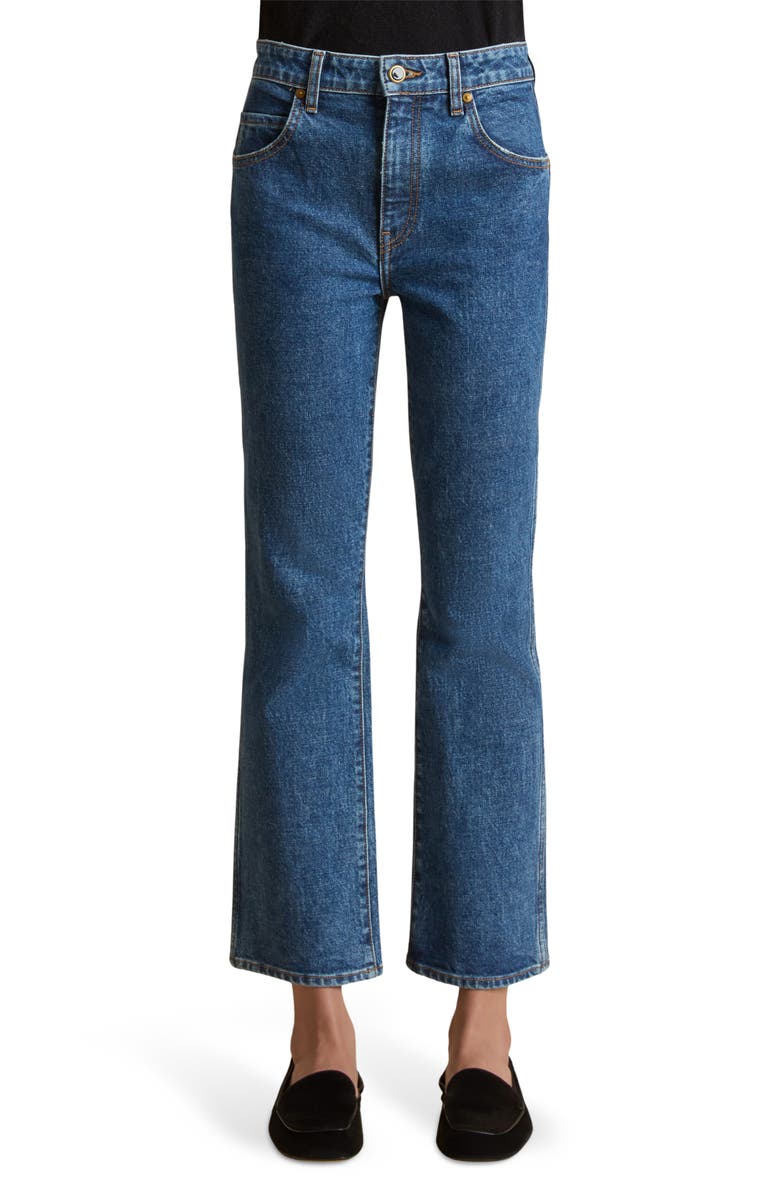 Khaite Vivian High Waist Crop Flare Jeans, Main, color,