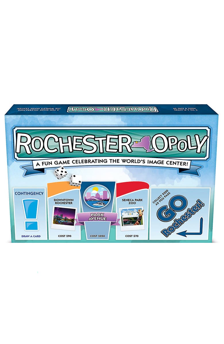 Late for the Sky Rochesteropoly Monopoly Board Game, Alternate, color, Multicolored