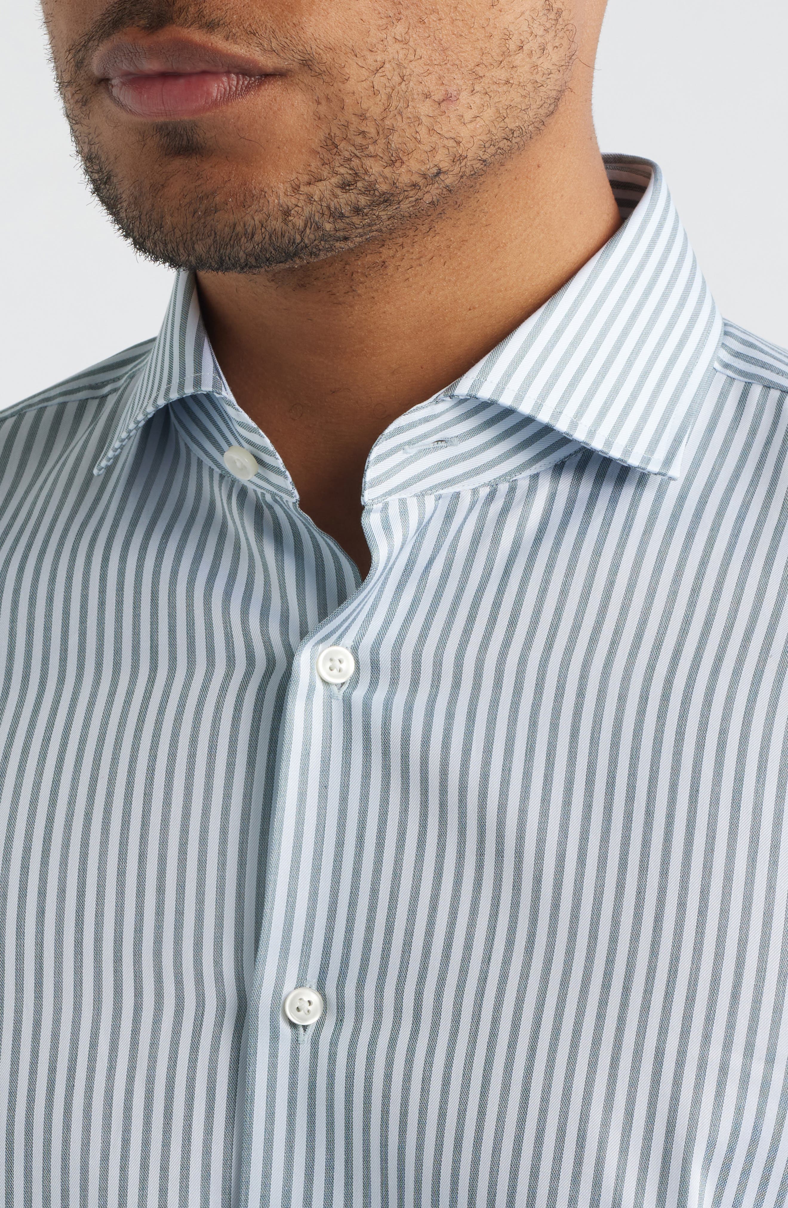 Hank Kent Slim Fit Cotton Dress Shirt - image 2