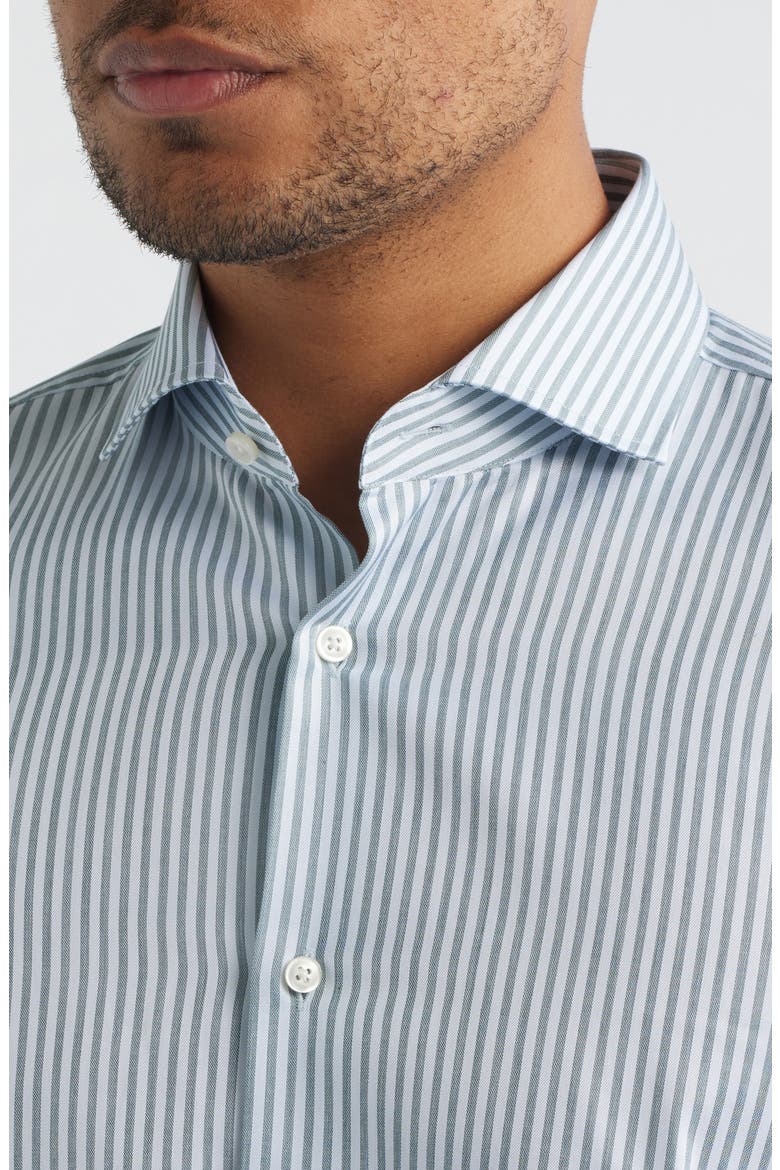 Hank Kent Slim Fit Cotton Dress Shirt, Alternate, color, OPEN GRN
