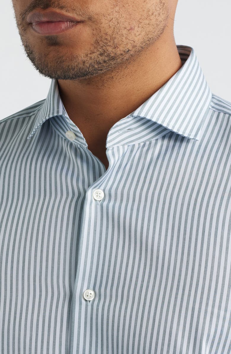 BOSS Hank Kent Slim Fit Cotton Dress Shirt, Alternate, color, Open Grn