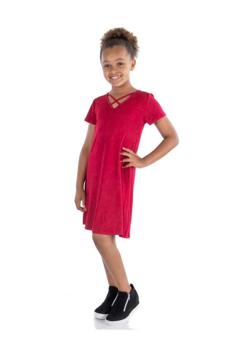 Short Sleeve T Shirt Dress, Alternate, color, Red