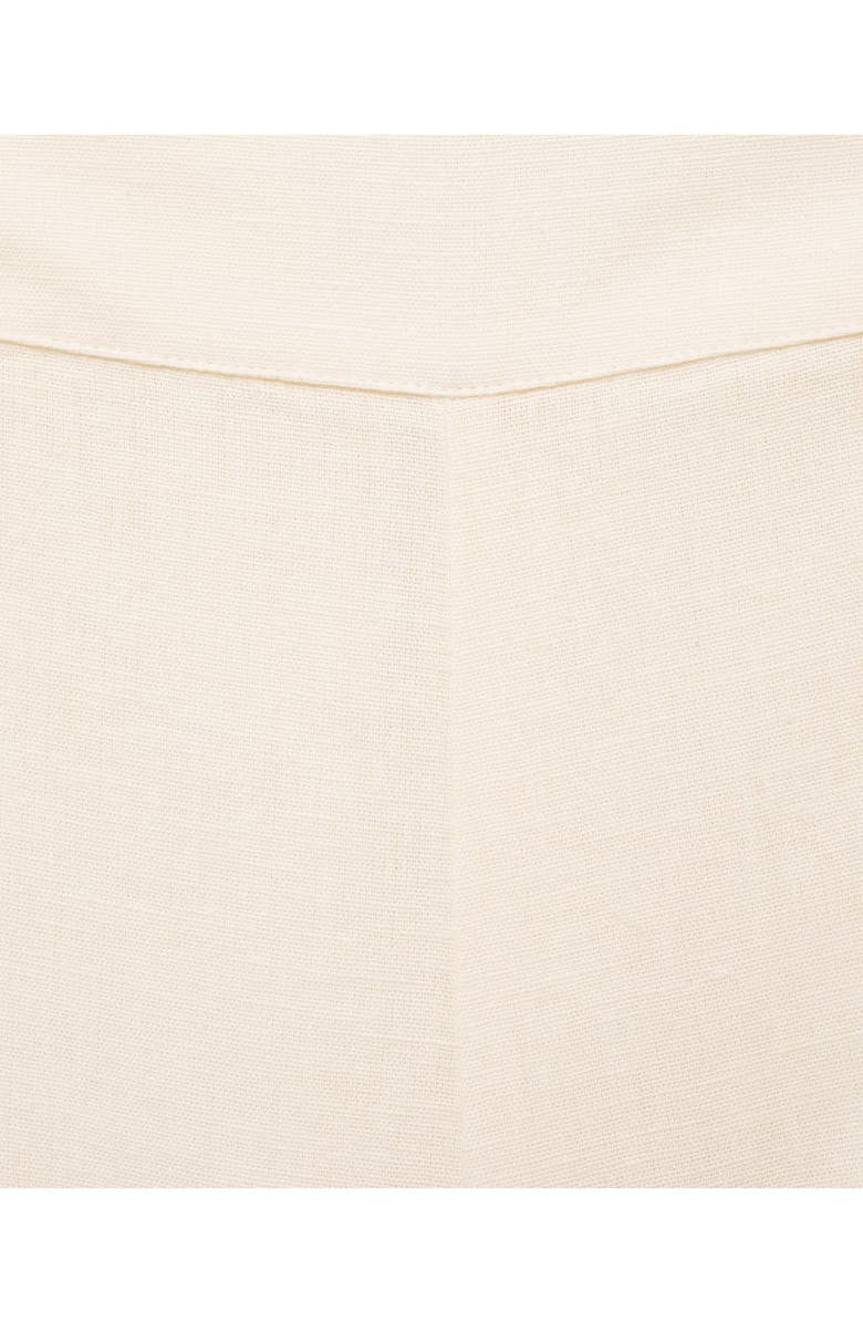 MANGO Embroidered Hem Straight Leg Pants, Alternate, color, 