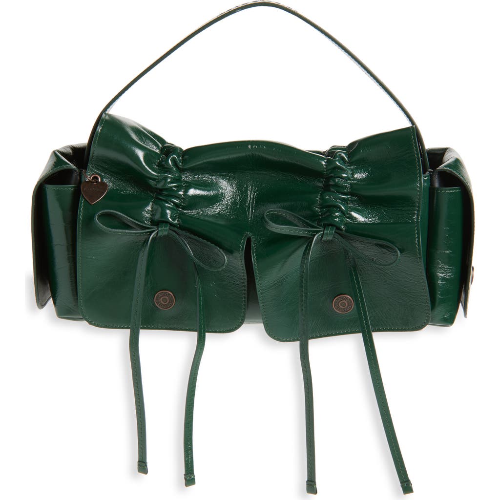 Acne Studios Multipocket Micro Lux Crossbody In Dark Green