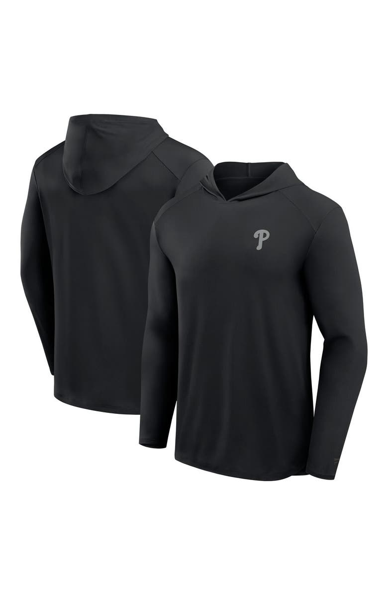 FANATICS Men's Fanatics Black Philadelphia Phillies Front Office Power Mono Long Sleeve Hoodie T-Shirt, Alternate, color, Black