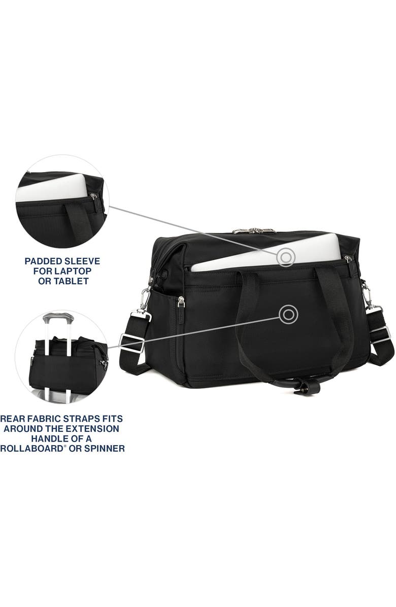 TRAVELPRO Platinum Elite Carry on Soft Travel Underseat Tote Bag, Alternate, color, Black