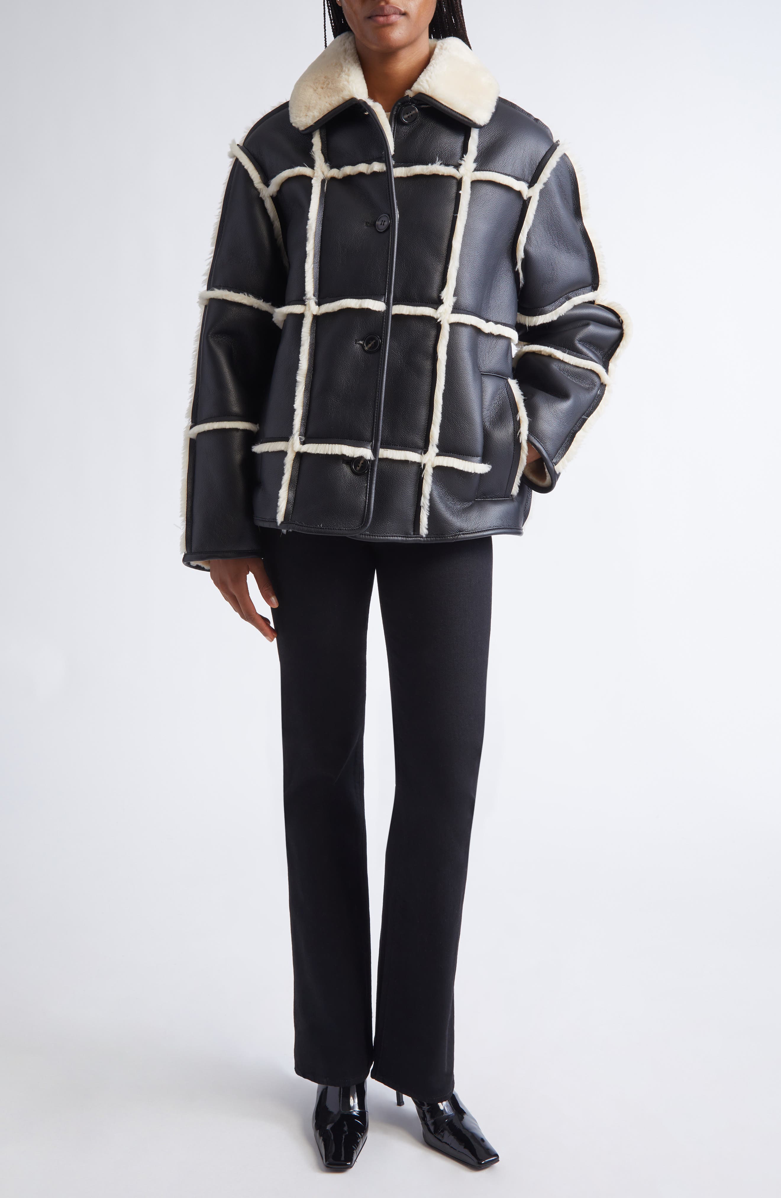 Isabella Faux Shearling & Faux Leather Jacket - image 2