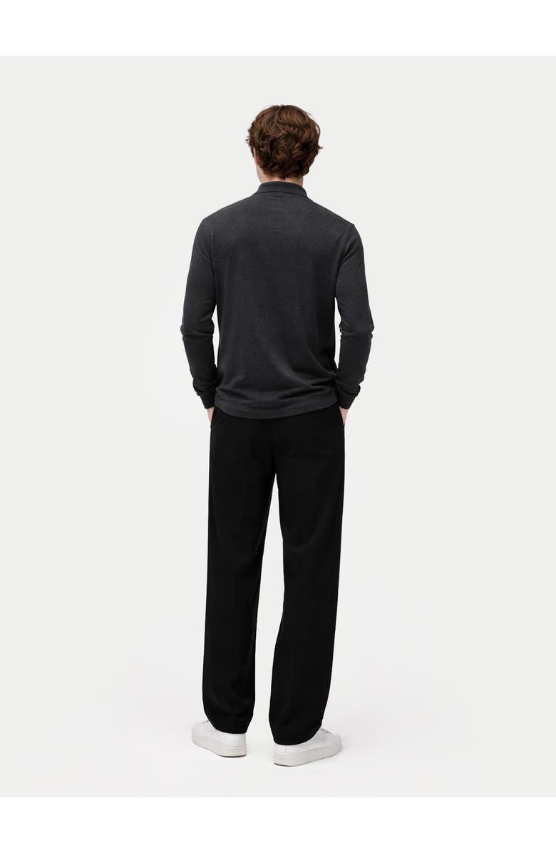 GOBI Mongolian Cashmere Men's Cashmere Silk Polo, Alternate, color, Charcoal