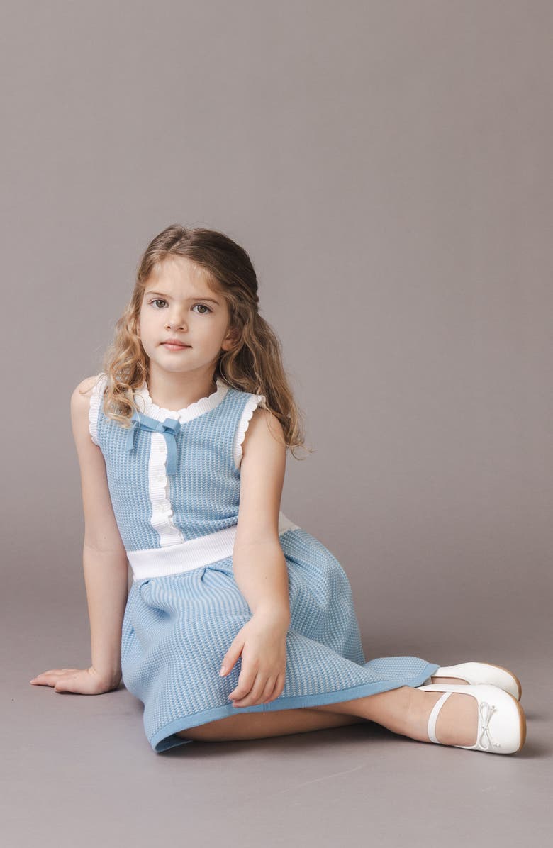 Hope & Henry Kids' Organic Button Front Tank Sweater Dress, Alternate, color, Bluebell