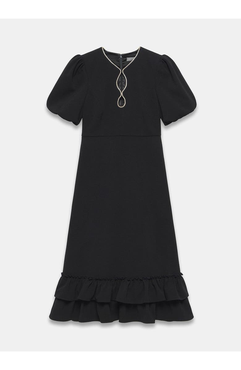 MINT VELVET Diamante Trim Midi Dress, Alternate, color, Black