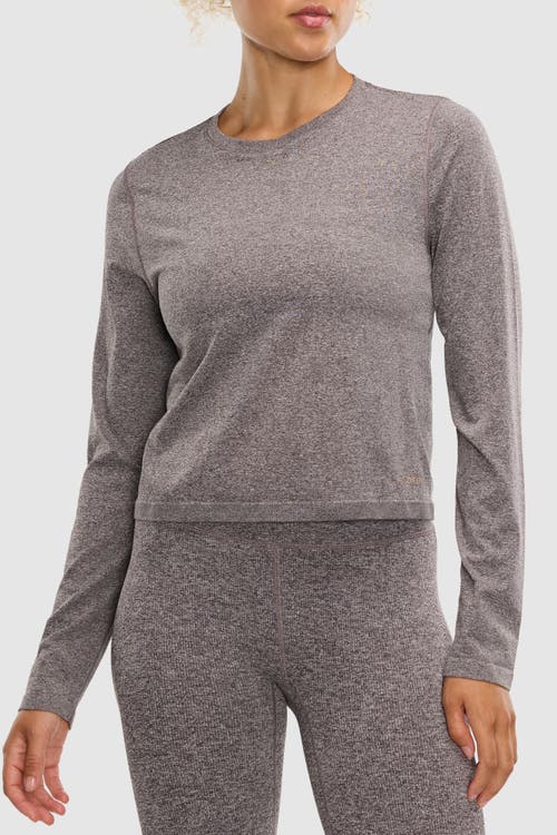 Peloton Seamless Melange Long Sleeve In Gray