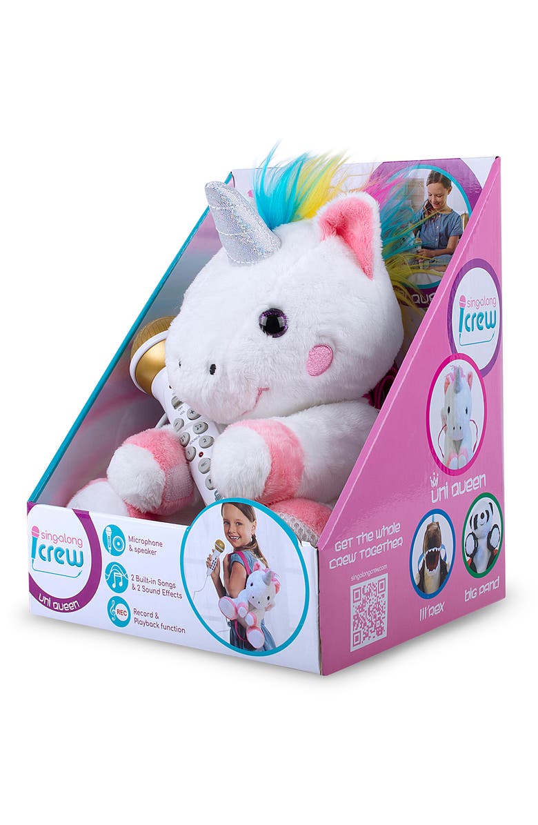 Singing Machine Plush Unicorn Toy with Sing Along Microphone, Alternate, color,