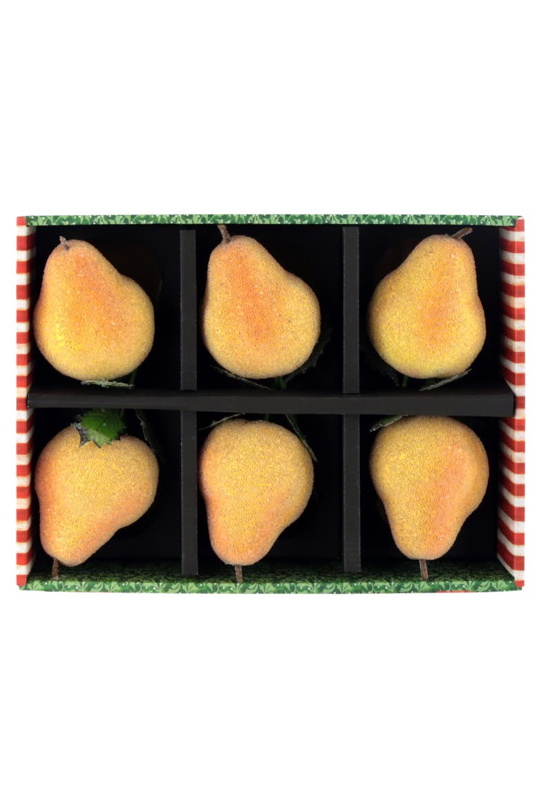 Christmas Pear Pick , Box of 6, Alternate, color, Apricot