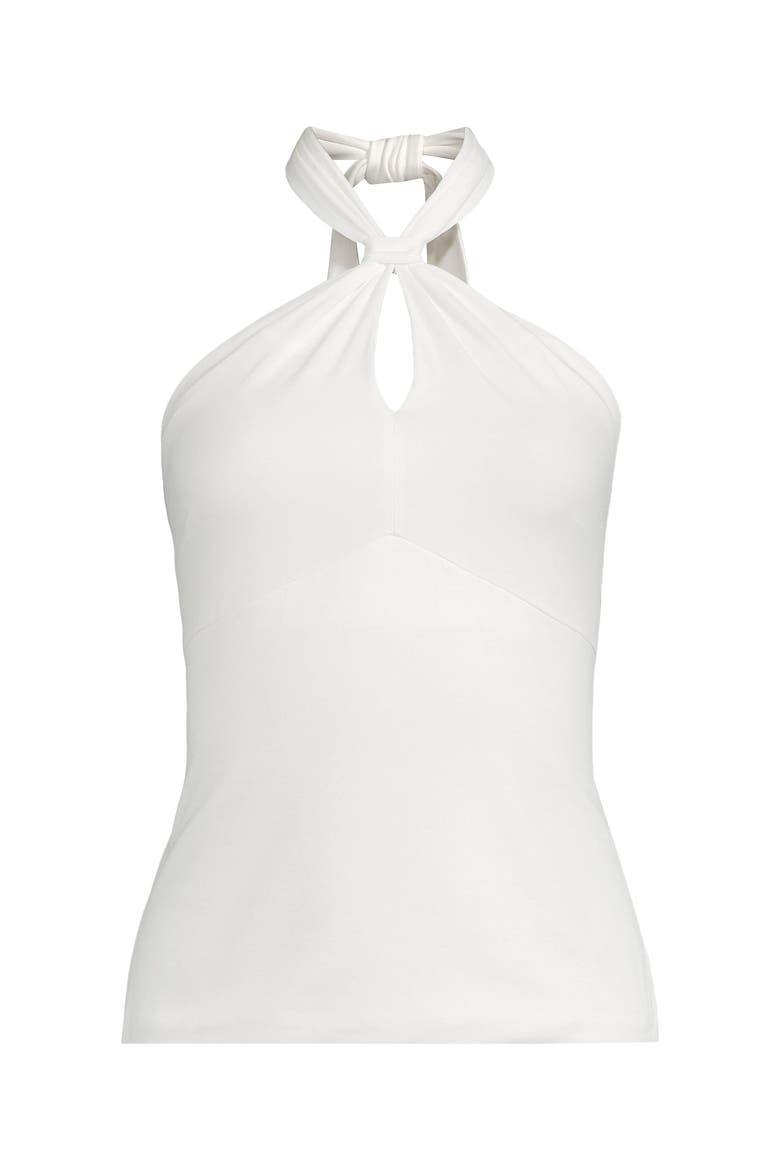 Slender Twist Front Halter Top, Alternate, color, Ivory