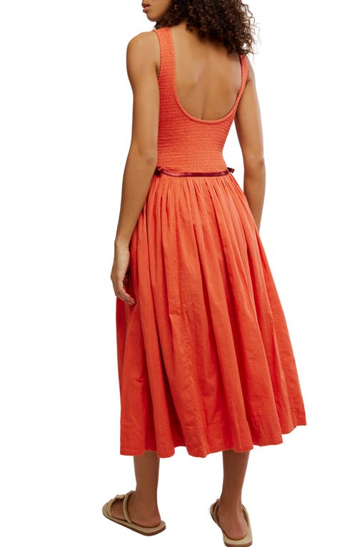 Free People Nightingale Smocked Bodice Midi Sundress In Multi