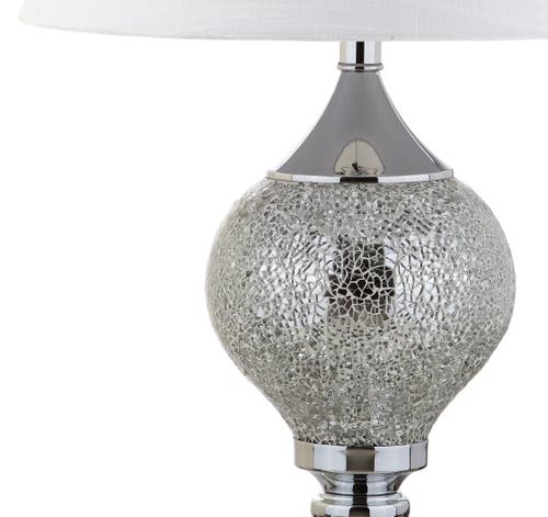 Jonathan Y Louise Mirrored Led Table Lamp In Silver/chrome