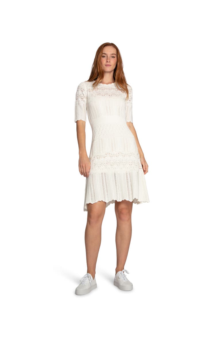 Everbloom Crochet Mini Dress, Alternate, color, natural