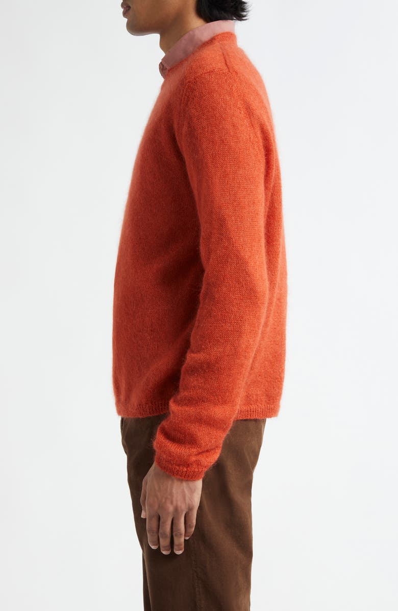Massimo Alba Kid Mohair & Mulberry Silk Crewneck Sweater, Alternate, color, Russet