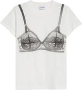 Vaquera Trompe l'Oeil Bra Graphic T-Shirt