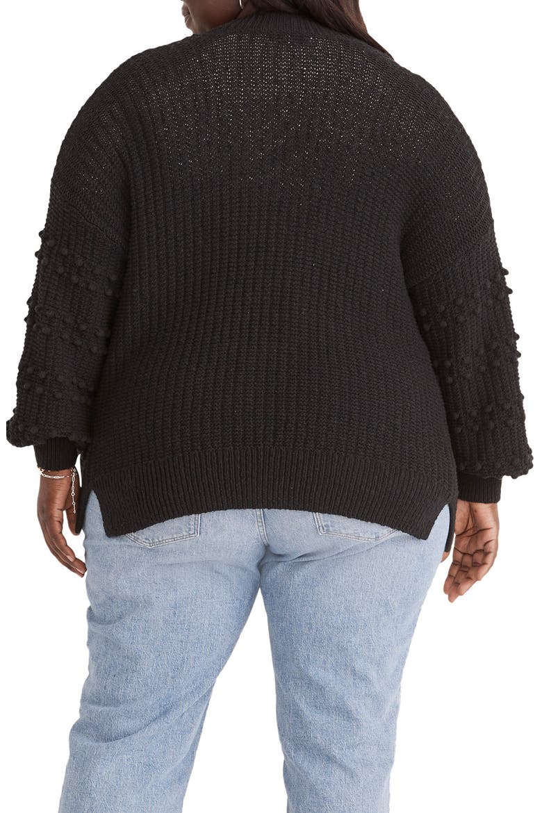Bobble Cardigan Sweater, Alternate, color, TRUE BLACK