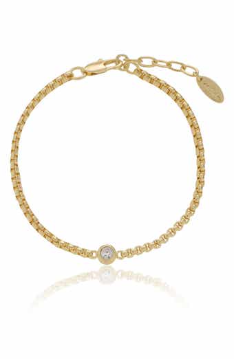 Ettika Bezel Set Crystal Chain Bracelet