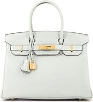 Pre-Owned Hermes Birkin Handbag Grey Togo with Gold Hardware 30