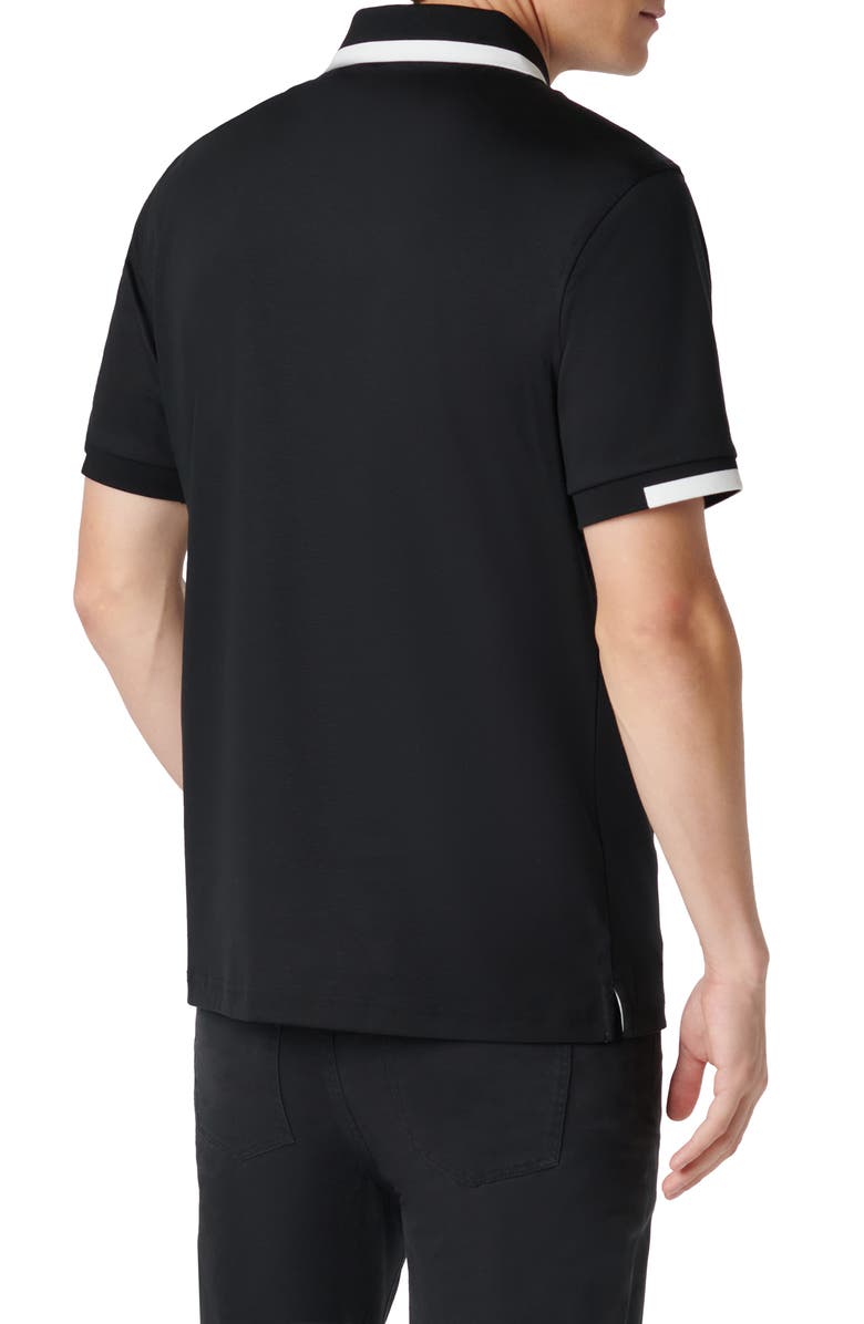 Bugatchi Tipped Quarter Zip Polo, Alternate, color,