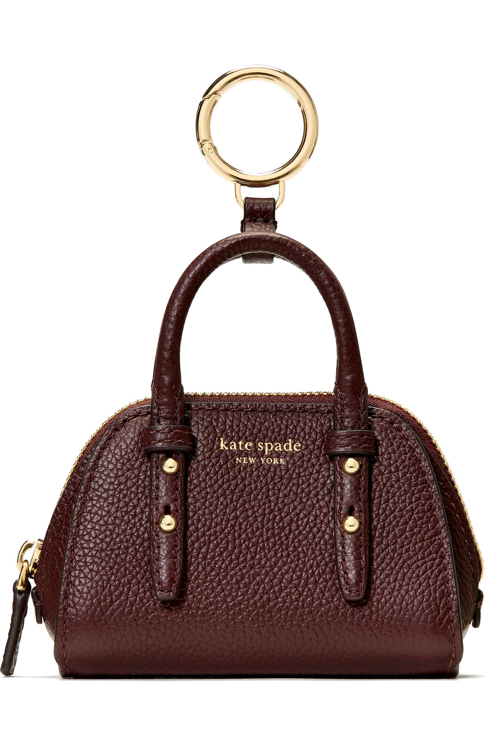 Kate Spade New York charmed pebble leather key fob | Nordstrom