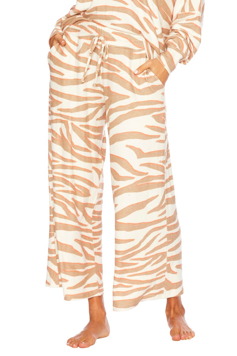 Hailey Wide Leg Pants, Alternate, color, CLOUD CREAM ZEBRA