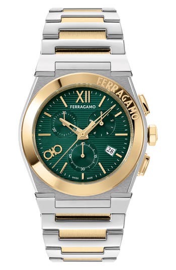 Ferragamo Vega Chronograph Bracelet Watch, 42mm