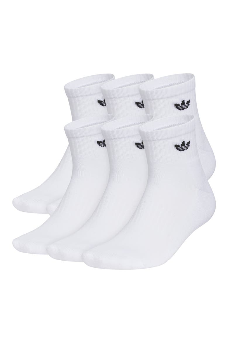 Gender Neutral Originals 6-Pack Classic Cushioned Crew Socks, Main, color, WHITE